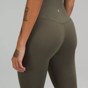 Lululemon size 2, 23 inches dark olive yoga pants align